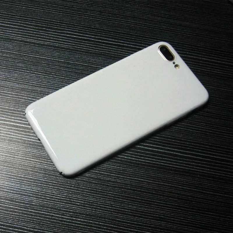 Глянцевый белый жесткий чехол из поликарбоната для iPhone7plus пластиковый с защитой