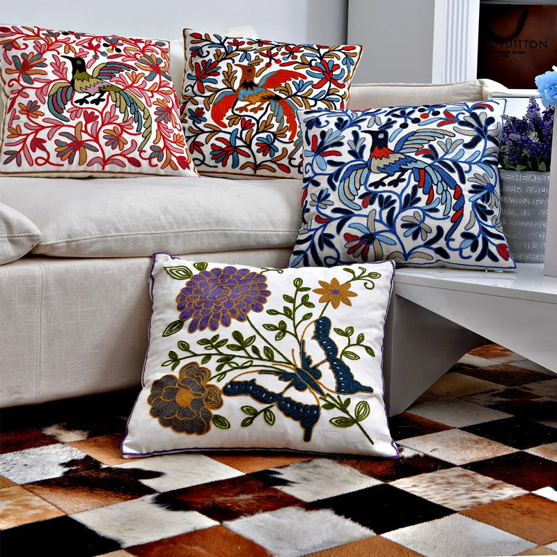 Peacock Embroidered Cushions Cover Home Decor Blue Decorative Pillows Case Animal Embroidery Pillowcase Red Cushions For Sofa
Peacock Embroidered Cushions Cover Home Decor Blue Decorative Pillows Case Animal Embroidery Pillowcase Red Cushions For Sofa