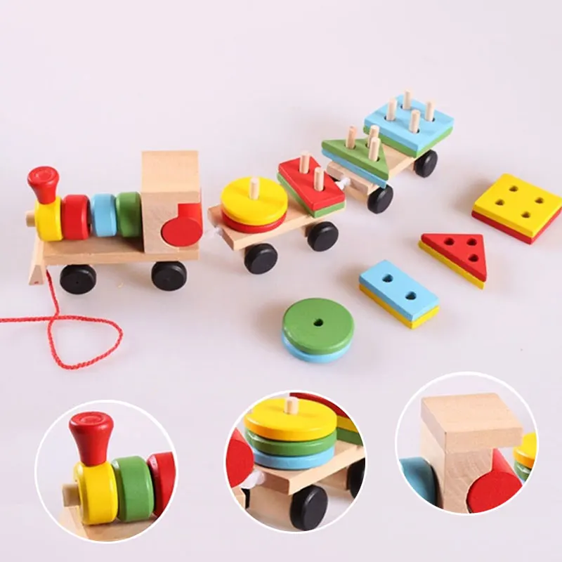 Small Wooden Train Toys Dragging Three Carriage Geometric Shape Matching Early Childhood Educational Train Set M09
Small Wooden Train Toys Dragging Three Carriage Geometric Shape Matching Early Childhood Educational Train Set M09