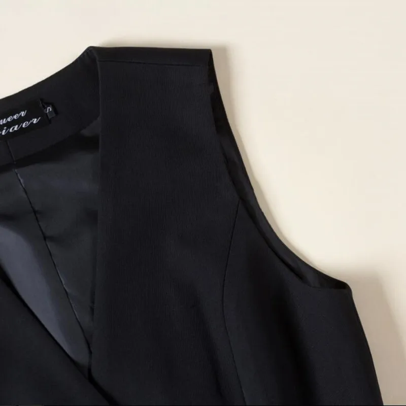 Temperament women business vest work wear uniforms Slim V Neck Metal buttons Formal office ladies Interview plus size vest coat
Temperament women business vest work wear uniforms Slim V Neck Metal buttons Formal office ladies Interview plus size vest coat