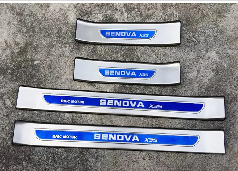 4pcs/set Stainless steel exterior door sill strip fit for BAIC SENOVA X35 Threshold trim welcome pedal Scuff plate guard cover
4pcs/set Stainless steel exterior door sill strip fit for BAIC SENOVA X35 Threshold trim welcome pedal Scuff plate guard cover