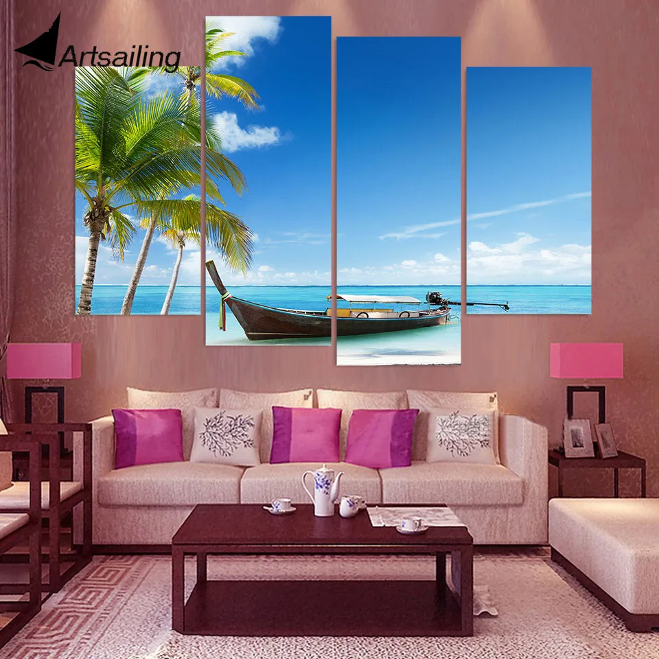 4 Pcs Canvas Art Canvas Painting Tropical Wooden Boat HD Printed Wall Art Home Decor Poster Wall Pictures for Living Room XA258C
4 Pcs Canvas Art Canvas Painting Tropical Wooden Boat HD Printed Wall Art Home Decor Poster Wall Pictures for Living Room XA258C