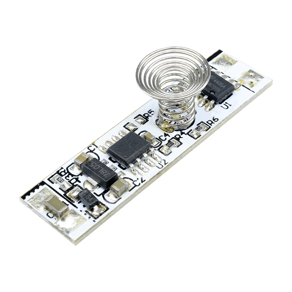 DC 12V Capacitive Touch Sensor Switch Coil Spring Switch LED Dimmer Control Switch 9-24V 30W 3A for Smart Home LED Light Strip
DC 12V Capacitive Touch Sensor Switch Coil Spring Switch LED Dimmer Control Switch 9-24V 30W 3A for Smart Home LED Light Strip