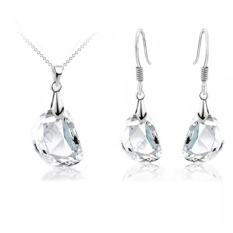 One Jewely Sets White Crystal Wedding Engagement 925 Sterling Silver Earring Pendant Necklace Women Party Gift
One Jewely Sets White Crystal Wedding Engagement 925 Sterling Silver Earring Pendant Necklace Women Party Gift