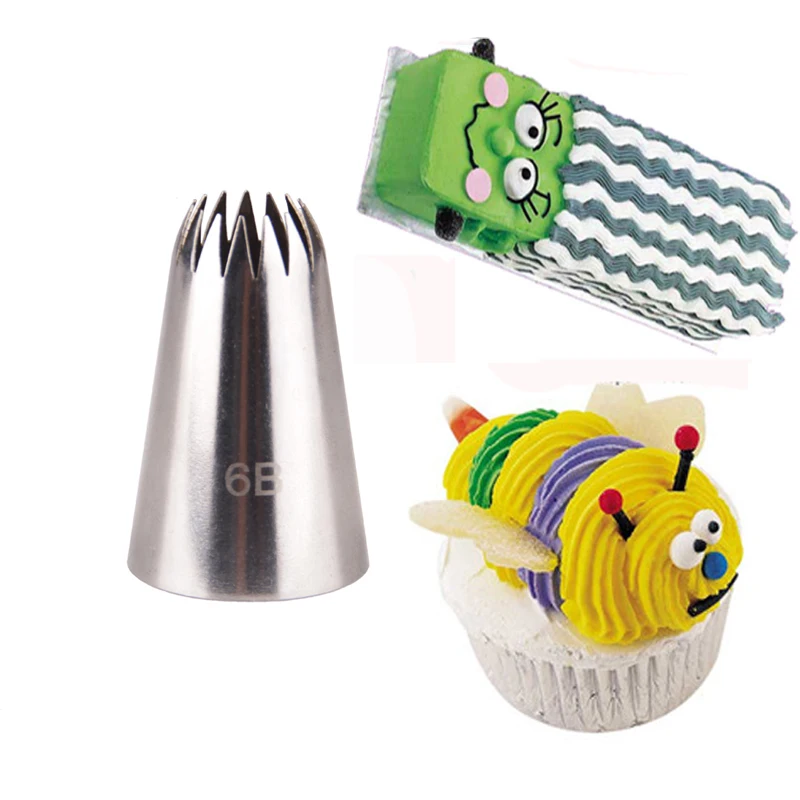 #6B Stainless Steel Icing Piping Nozzles Pastry Tips Cupcake Cake Cream Decorating Tools Baking
#6B Stainless Steel Icing Piping Nozzles Pastry Tips Cupcake Cake Cream Decorating Tools Baking