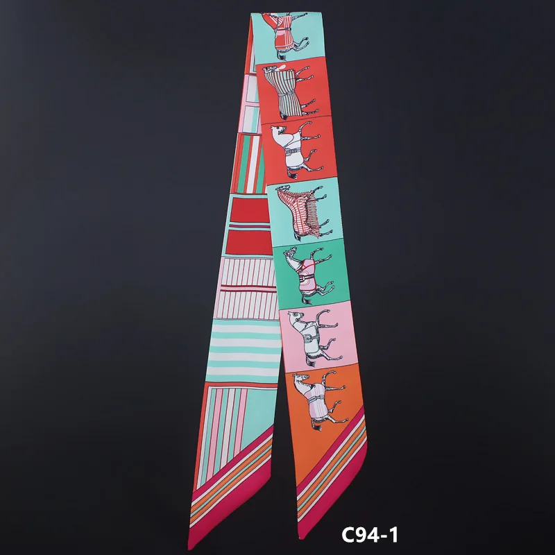 POBING New Design Scarf Horse Print Women Silk Scarf Fashion Head Scarf Brand Small Tie Handle Bag Ribbon Long Scarves 100*5CM
POBING New Design Scarf Horse Print Women Silk Scarf Fashion Head Scarf Brand Small Tie Handle Bag Ribbon Long Scarves 100*5CM