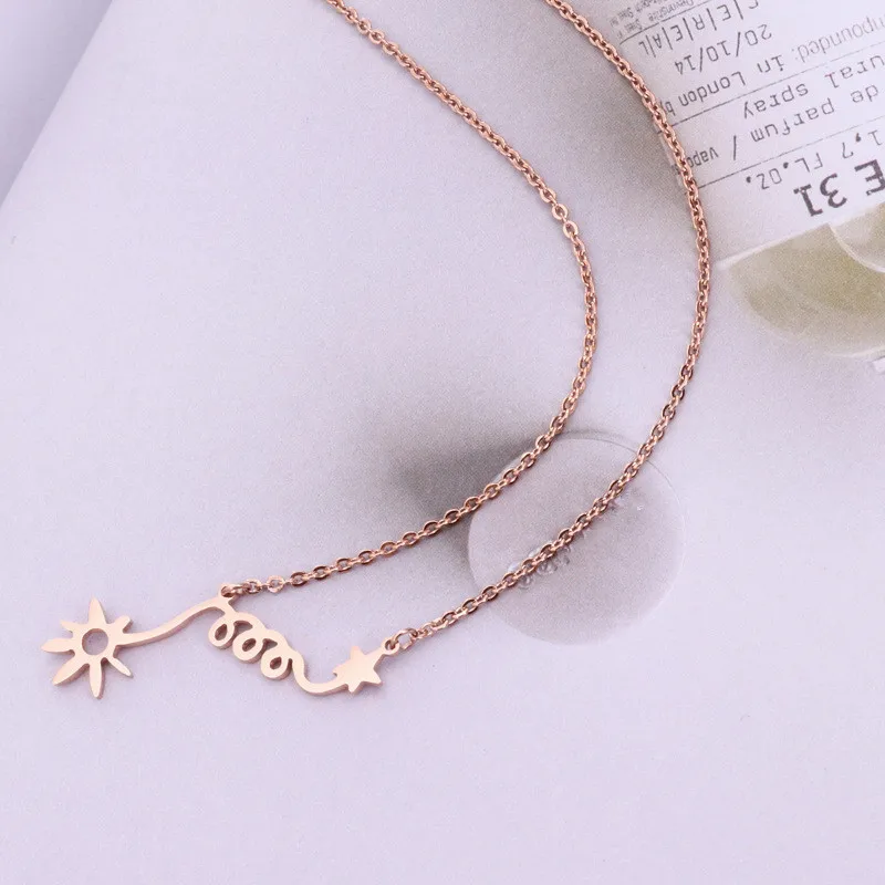 Rose gold color flower pendant necklace women, fashion stainless steel necklaces pendants best friend jewelry bijoux femme joias
Rose gold color flower pendant necklace women, fashion stainless steel necklaces pendants best friend jewelry bijoux femme joias