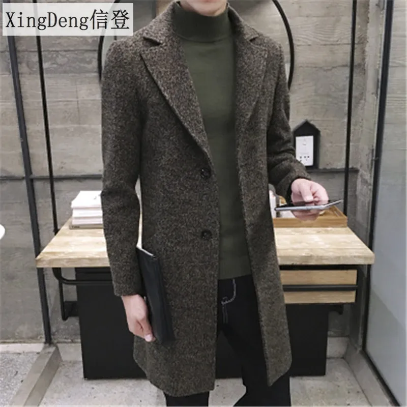 XingDeng Men's Spring Autumn Thick Wool Trench fashion warm Coat Men Long Casual Coats Lapel Collar Overcoat Plus Size 5XL
XingDeng Men's Spring Autumn Thick Wool Trench fashion warm Coat Men Long Casual Coats Lapel Collar Overcoat Plus Size 5XL
