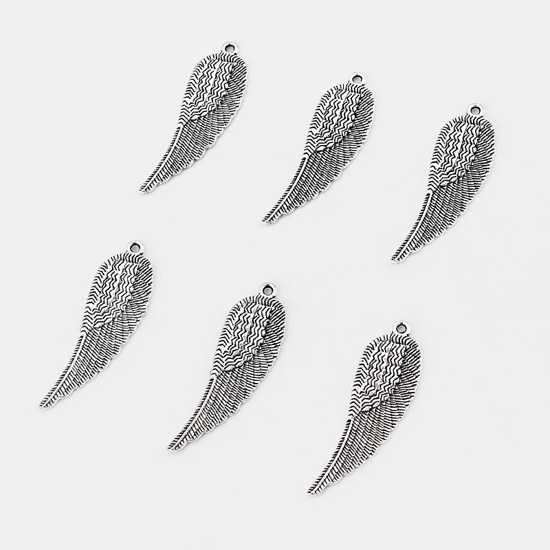 20PCS Antique Tone Angle Wings Feather Charms Pendants for Necklace Making Jewelry Findings 52x16mm
20PCS Antique Tone Angle Wings Feather Charms Pendants for Necklace Making Jewelry Findings 52x16mm