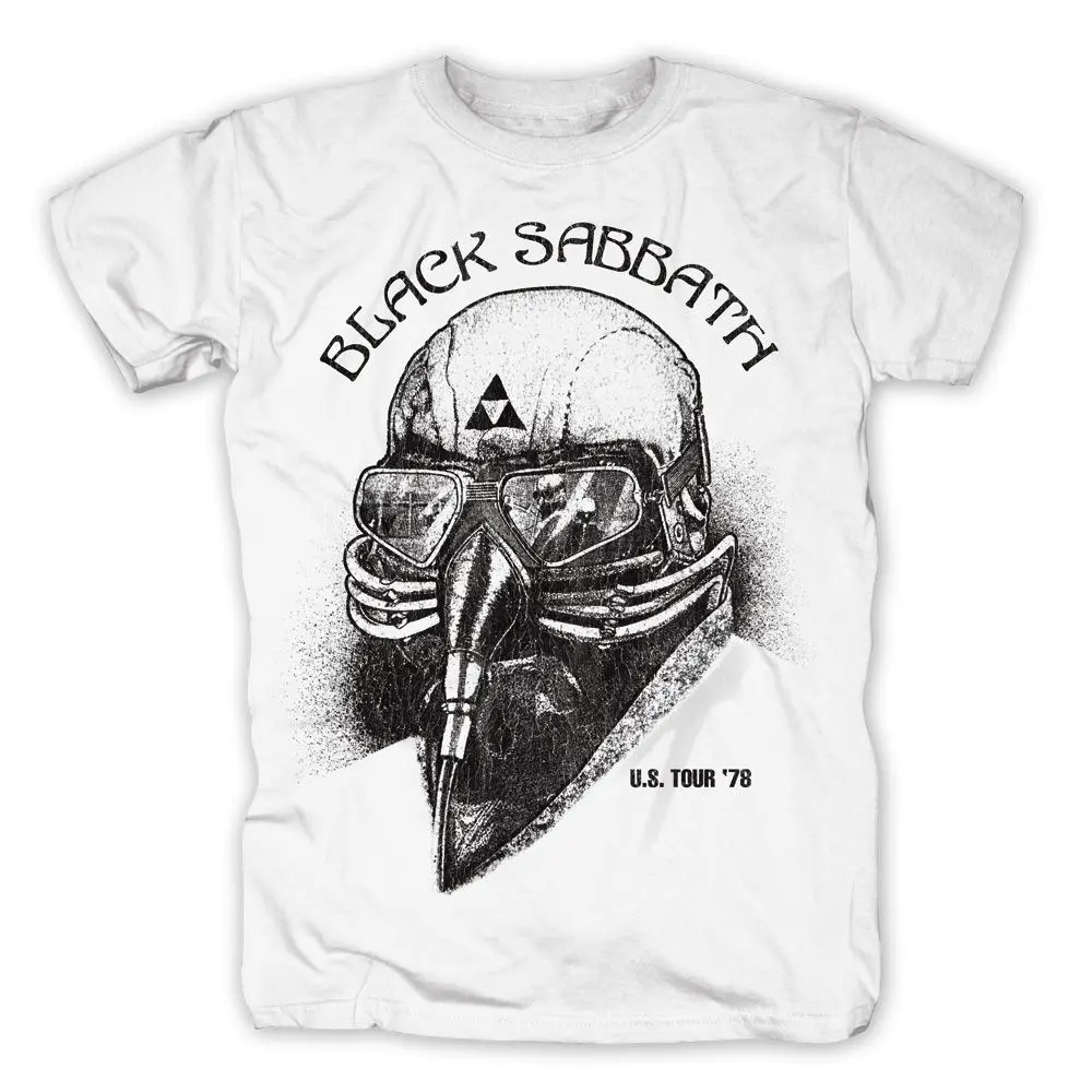Бесплатная доставка 2018 BLACK SABBATH США Тур ྊ (США 1978) футболка Ufficiale Uomo (bianco) летняя