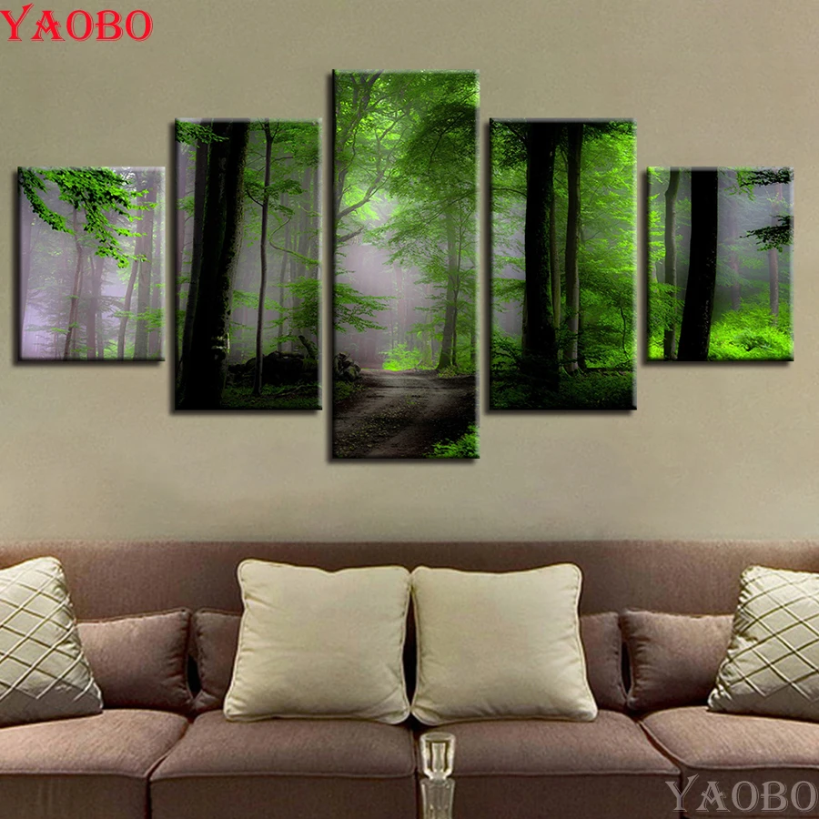 5 PCS diy round Diamond Painting Green forest Cross Stitch Kits Diamond Mosaic Full Square Diamond Embroidery Natural landscape
5 PCS diy round Diamond Painting Green forest Cross Stitch Kits Diamond Mosaic Full Square Diamond Embroidery Natural landscape