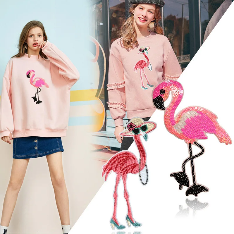 Pink Flamingo Parches Sew-on Embroidered Iron on Patches for Clothing T-shirt Stickers Animals Applique Badges Free Delivery
Pink Flamingo Parches Sew-on Embroidered Iron on Patches for Clothing T-shirt Stickers Animals Applique Badges Free Delivery
