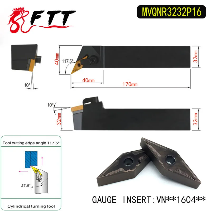 MVQNR3232P16 117,5 градусов держатель внешнего токарного инструмента для VNMG160404 VNMG160408 используется на токарном станке с ЧПУ
MVQNR3232P16 117,5 градусов держатель внешнего токарного инструмента для VNMG160404 VNMG160408 используется на токарном станке с ЧПУ