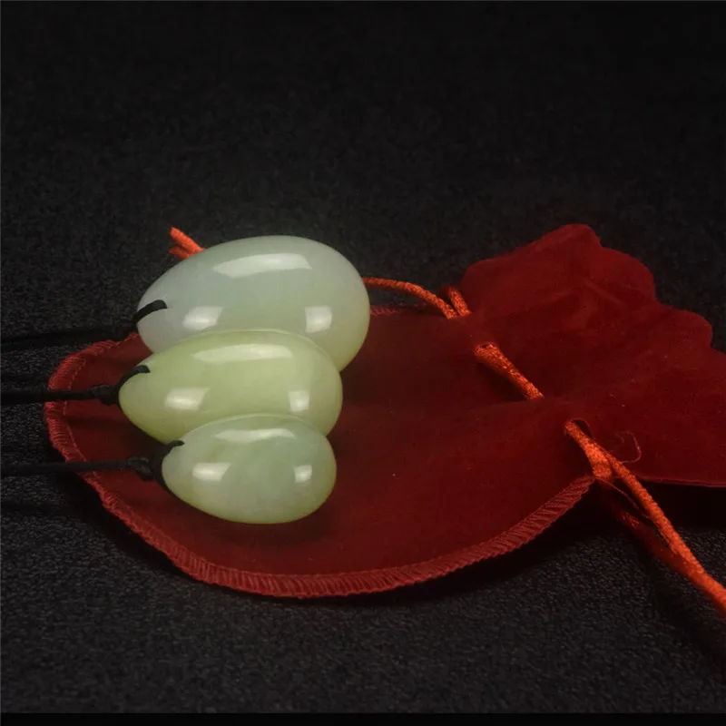 Фото Просверленные 3 шт натуральные изумруд Сюань яйца драгоценных камней