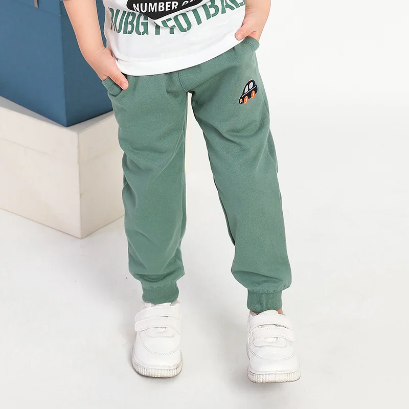 Фото Штаны для мальчиков Детские хлопковые брюки длинные штаны с машинкой и вышивкой(Aliexpress на русском)