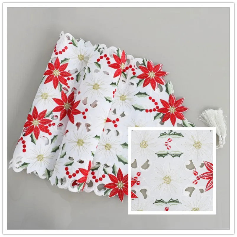 Настольная дорожка Happy Christmas. Красная Праздничная Декоративная скатерть. Процесс вышивки из полиэстера.
Настольная дорожка Happy Christmas. Красная Праздничная Декоративная скатерть. Процесс вышивки из полиэстера.