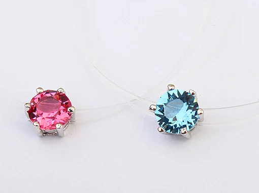 Новые незаметные линия кристаллами от Сваровски браслет с подвеской для женщин