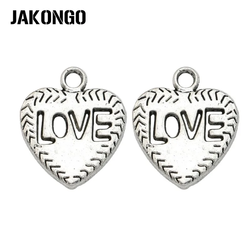 JAKONGO Antique Silver Plated Love Heart Charm Pendants for Jewelry Accessories Making Bracelet Findings DIY 20mm 15pcs/lot
JAKONGO Antique Silver Plated Love Heart Charm Pendants for Jewelry Accessories Making Bracelet Findings DIY 20mm 15pcs/lot