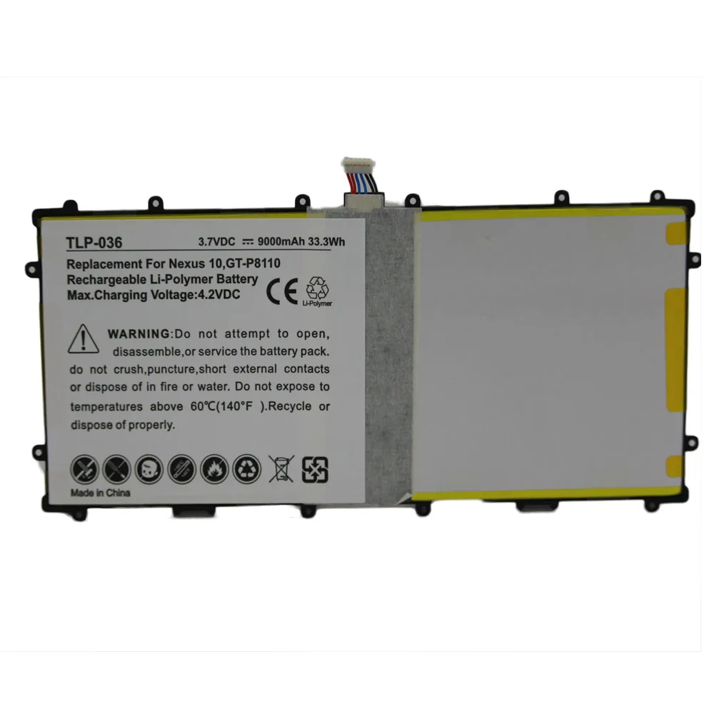 10 шт./лот 9000 мАч Высококачественный аккумулятор для планшета Samsung Google Nexus 10 GT-P8110 HA32ARB SP3496A8H P8110
10 шт./лот 9000 мАч Высококачественный аккумулятор для планшета Samsung Google Nexus 10 GT-P8110 HA32ARB SP3496A8H P8110