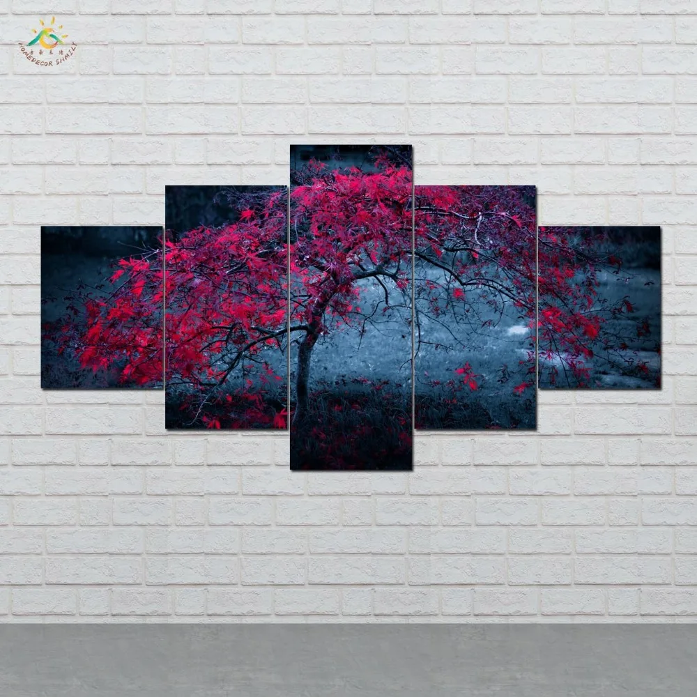 Romantic Red Tree Modern Canvas Art Prints Poster Wall Painting Home Decoration Artwork Wall Art Pictures for Bedroom 5 PIECES
Romantic Red Tree Modern Canvas Art Prints Poster Wall Painting Home Decoration Artwork Wall Art Pictures for Bedroom 5 PIECES