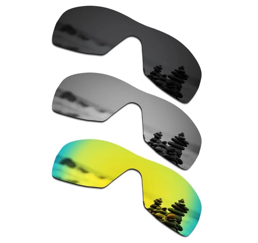 SmartVLT 3 Pieces Polarized Sunglasses Replacement Lenses for Oakley Dart Stealth Black and Silver Titanium and 24K Gold
SmartVLT 3 Pieces Polarized Sunglasses Replacement Lenses for Oakley Dart Stealth Black and Silver Titanium and 24K Gold