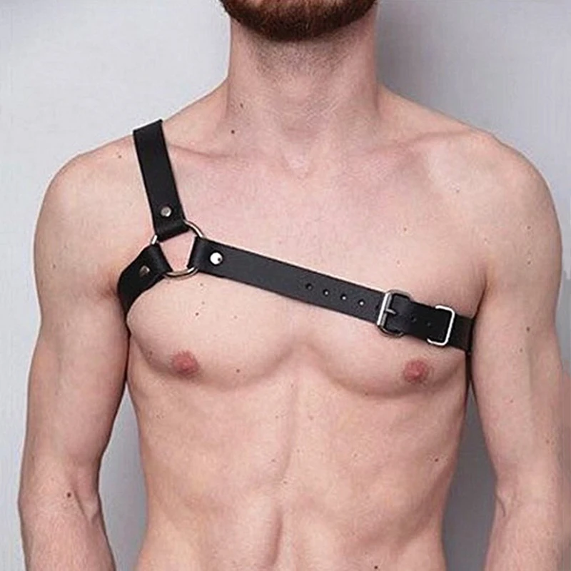Mens Adjustable Faux Leather Black Body Chest Half Harness Belt with Metal O-Rings Cosplay Club Belts
Mens Adjustable Faux Leather Black Body Chest Half Harness Belt with Metal O-Rings Cosplay Club Belts