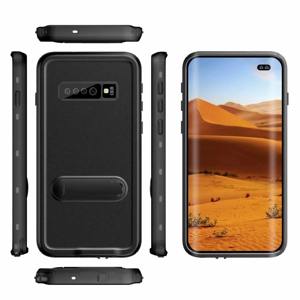 Redpepper IP68 Waterproof Shockproof Built-in Kickstand Case for Samsung S10 Full Protection Cover for Samsung Galaxy S10 Plus
Redpepper IP68 Waterproof Shockproof Built-in Kickstand Case for Samsung S10 Full Protection Cover for Samsung Galaxy S10 Plus