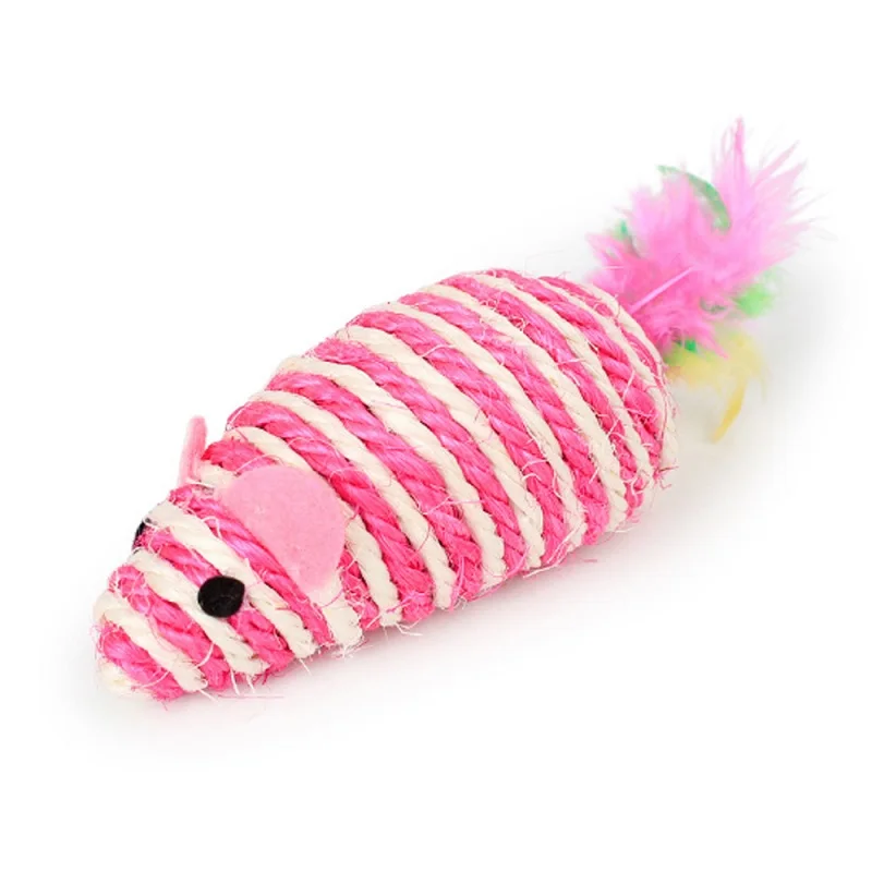 Игрушка кошка котенок сизаль куклы мышки игрушка играть Когтеточка забавные