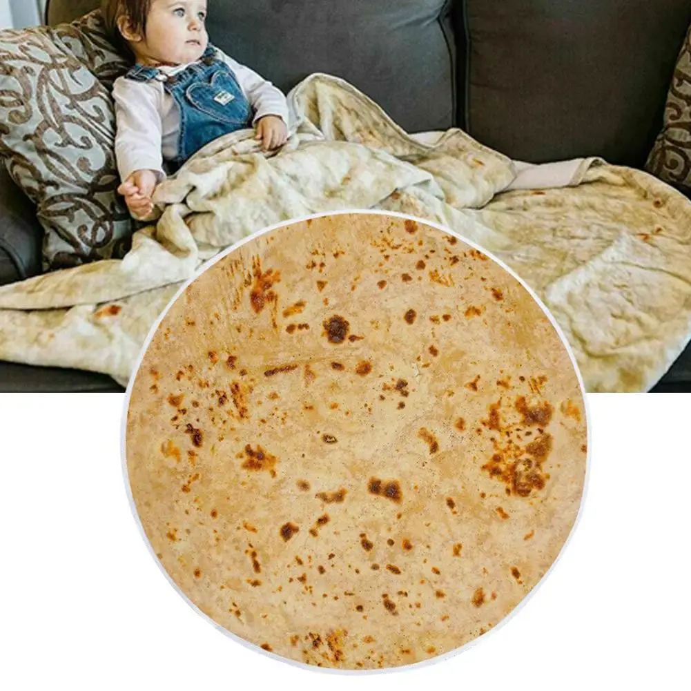 1 шт. круглый Мехико Burrito ковер утолщенный детский гобелен коврик одеяло