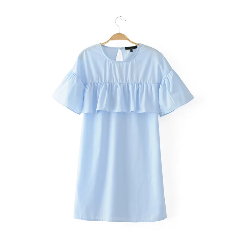 Cascade Lotus Leaf Edge Solid Mini Dresses Women Nice Summer Fashion O-neck Short Sleeve Dress Woman Casual Dresses Female
Cascade Lotus Leaf Edge Solid Mini Dresses Women Nice Summer Fashion O-neck Short Sleeve Dress Woman Casual Dresses Female