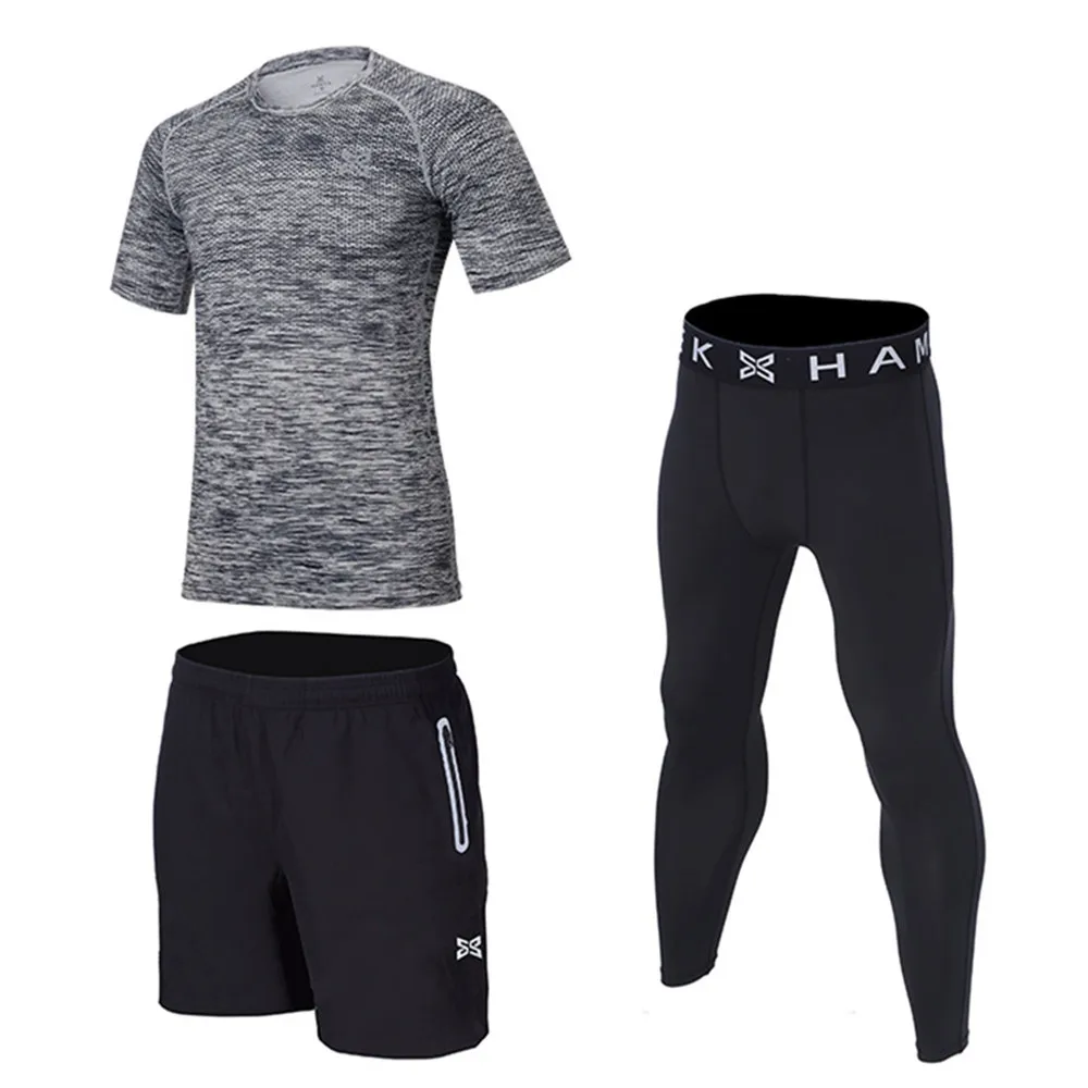 3 Pieces/set Running Set Men Quick Dry Basketball Sport Suit Compression Gym Soccer Fitness Tights Running Jogging Legging Suits
3 Pieces/set Running Set Men Quick Dry Basketball Sport Suit Compression Gym Soccer Fitness Tights Running Jogging Legging Suits