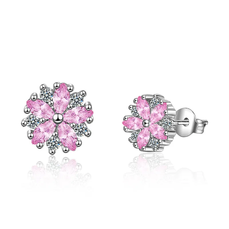 Luxury Cherry Flower Cubic Zirconia 925 Sterling Silver Ladies Stud Earrings Wholesale Jewelry For Women Wedding Gift Students
Luxury Cherry Flower Cubic Zirconia 925 Sterling Silver Ladies Stud Earrings Wholesale Jewelry For Women Wedding Gift Students