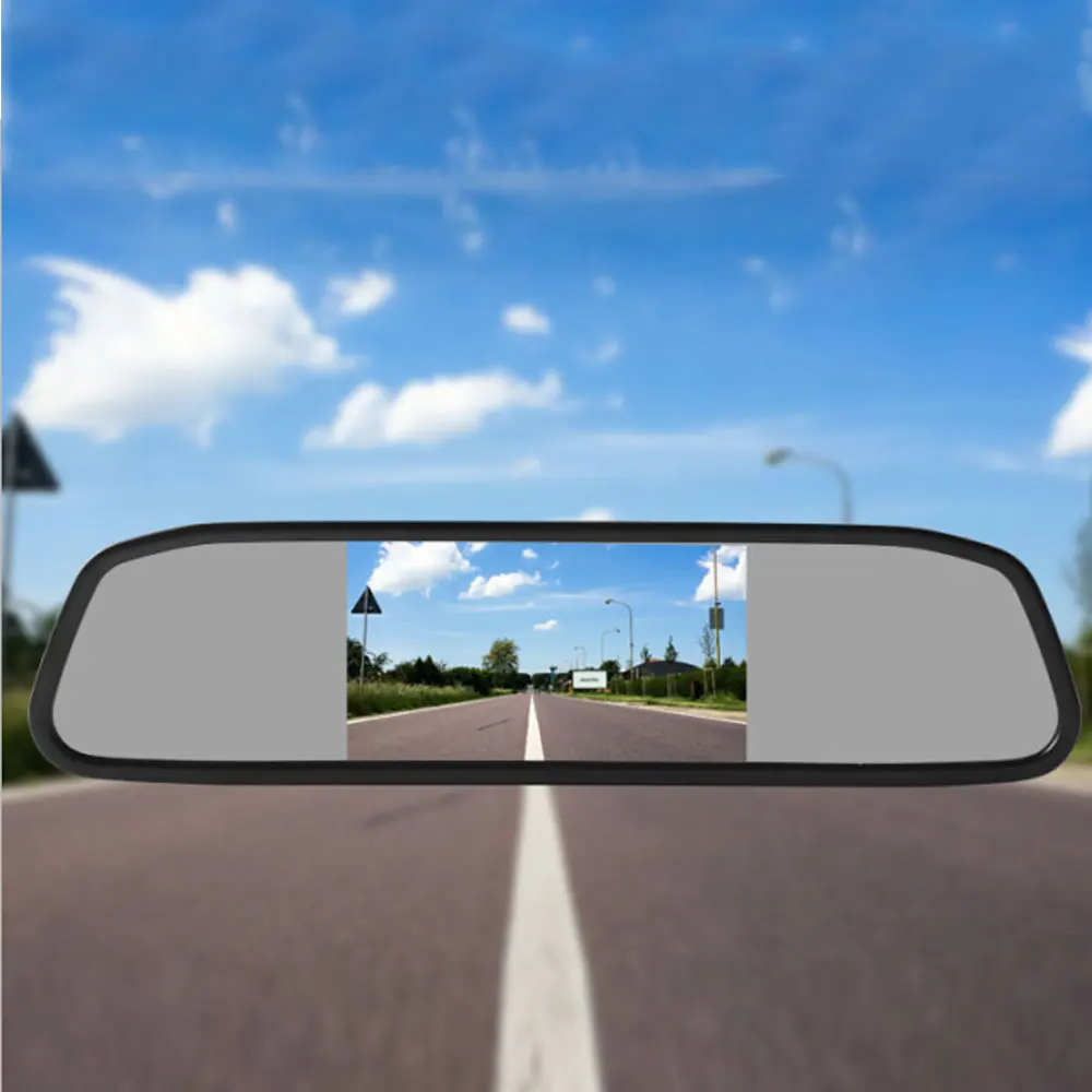 Новый Univeral зеркало заднего вида автомобиля мониторы 5 дюймов Цвет TFT ЖК дисплей