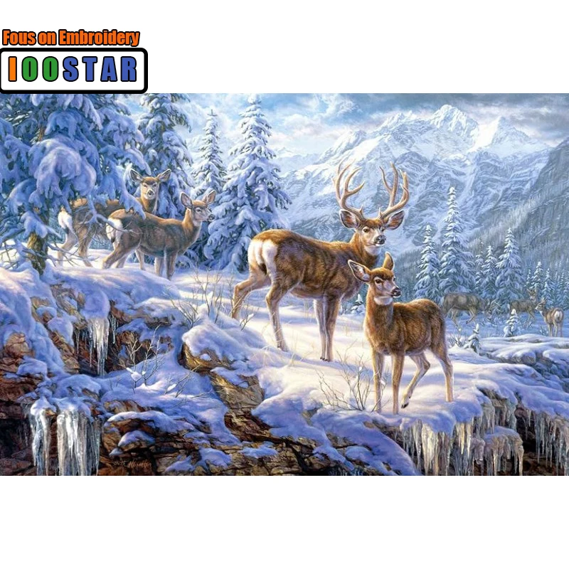 DIY SnowMountain Deer 5D crafts diamond painting cross stitch needlework diamond mosaic square home decor diamond embroidery 
DIY SnowMountain Deer 5D crafts diamond painting cross stitch needlework diamond mosaic square home decor diamond embroidery