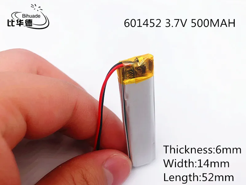 li-po 3.7V 500mAh Rechargeable li Polymer Li-ion Battery For headset mouse Bracelet Wrist Watch 601452 061452
li-po 3.7V 500mAh Rechargeable li Polymer Li-ion Battery For headset mouse Bracelet Wrist Watch 601452 061452