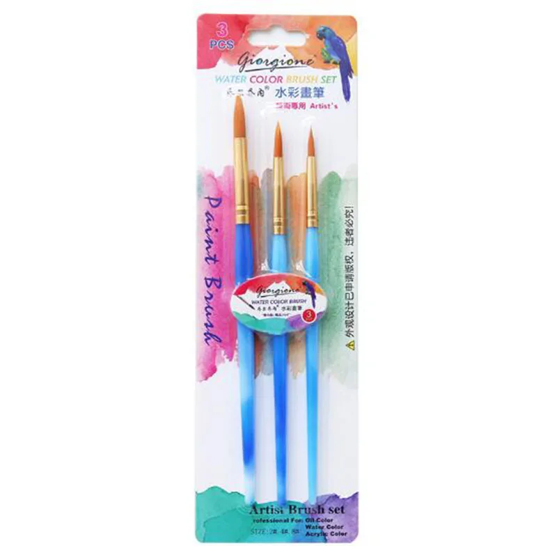 3pcs/ Set Watercolor Brush Pen Nylon Wool Oil Powder Oil Painting Pigment Pen Painting Supplies Art set
3pcs/ Set Watercolor Brush Pen Nylon Wool Oil Powder Oil Painting Pigment Pen Painting Supplies Art set