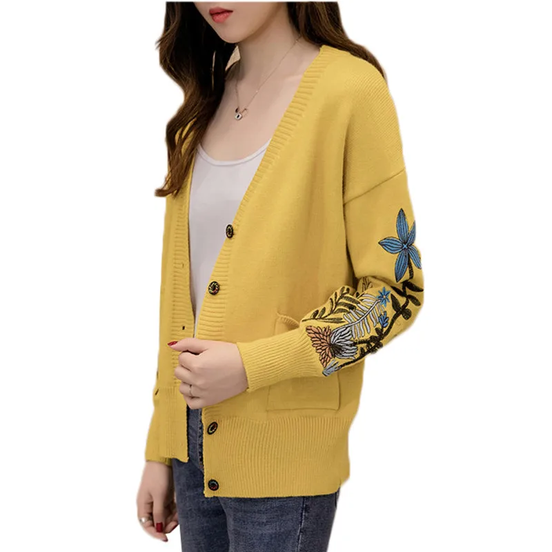 Autumn Women Sweater New Fashion Embroidered Long Sleeve Knit Cardigan Outerwear Slim Short Jacket Coat Casual Women Tops AA902
Autumn Women Sweater New Fashion Embroidered Long Sleeve Knit Cardigan Outerwear Slim Short Jacket Coat Casual Women Tops AA902