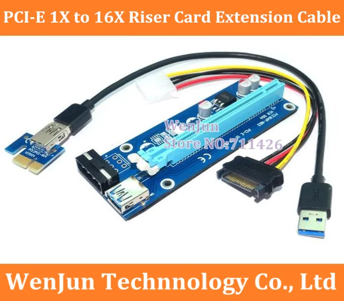 50PCS Free Shipping NEW USB 3.0 PCI-E 1x to 16x PCI Express Powered Extender Riser Adapter Card With SATA Power Cable
50PCS Free Shipping NEW USB 3.0 PCI-E 1x to 16x PCI Express Powered Extender Riser Adapter Card With SATA Power Cable