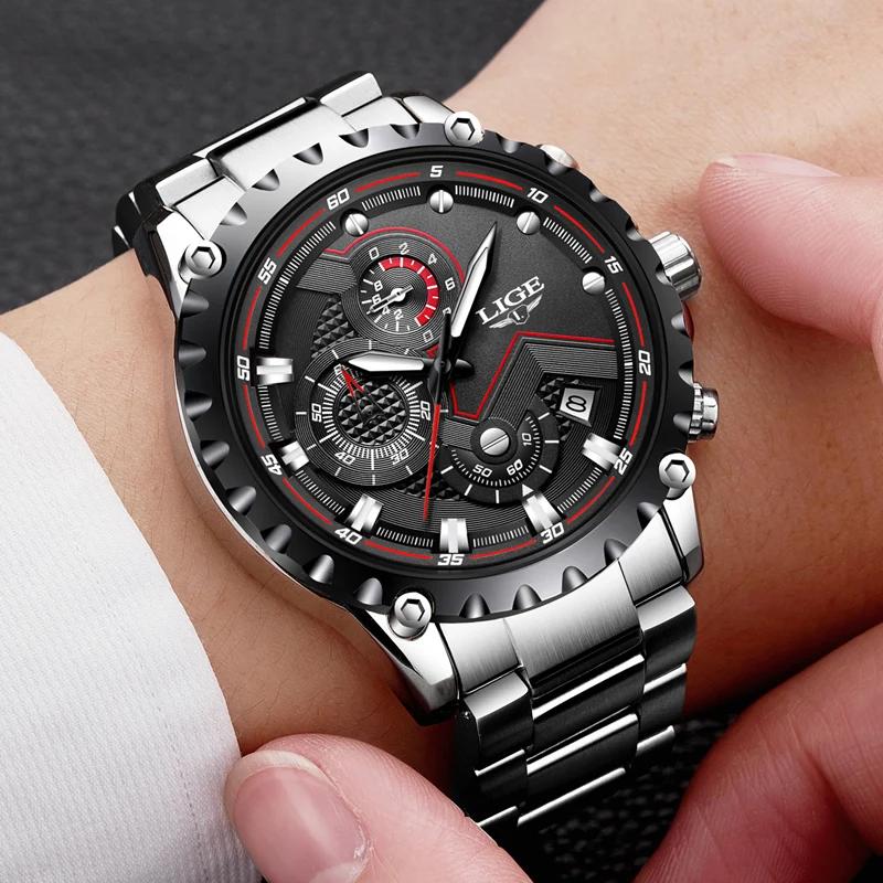 LIGE Watch Men Fashion Sport Quartz Clock Mens Watches Top Brand Luxury Full Steel Business Waterproof Watch Relogio Masculino
LIGE Watch Men Fashion Sport Quartz Clock Mens Watches Top Brand Luxury Full Steel Business Waterproof Watch Relogio Masculino