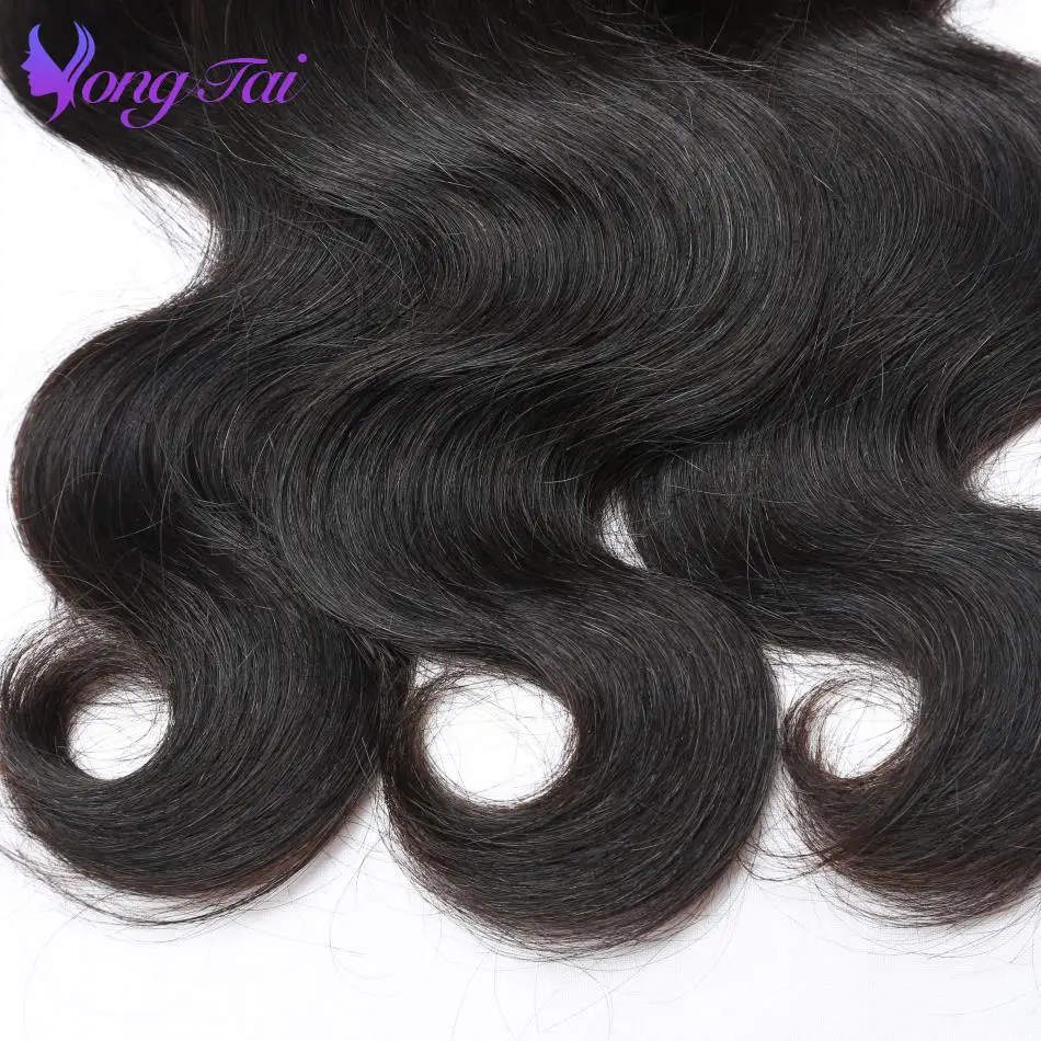 Yuyongtai Malaysian Body Wave Hair Extensions Non Remy Human Weave Bundles Natural Black Free Shipping 4 No Tangle | Шиньоны и парики