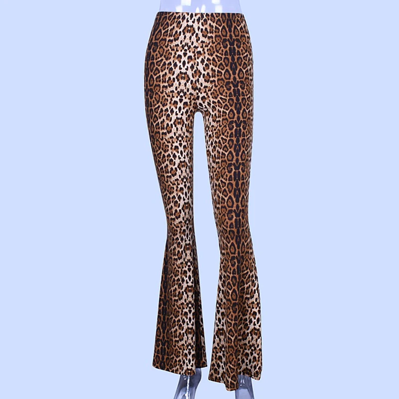 2018 Women Autumn Fashion leopard Print Wide Leg Pants Sexy Party Club Flare Pants Casual Elastic Waist Trousers Pantalones
2018 Women Autumn Fashion leopard Print Wide Leg Pants Sexy Party Club Flare Pants Casual Elastic Waist Trousers Pantalones