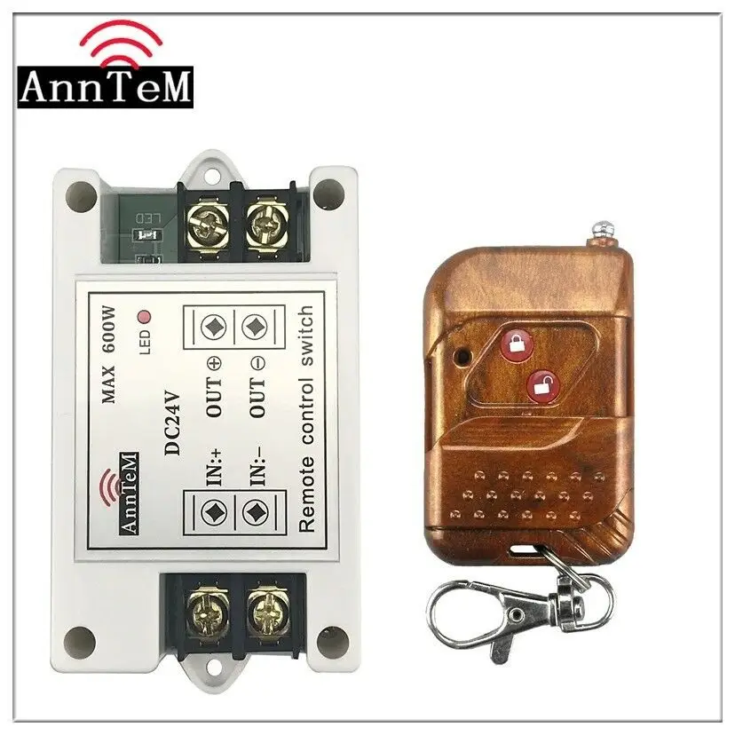 Anntem Wireless Remote Control Switch 433mhz rf Transmitter and Receiver kit dc 16v to 24v Battery Power on Off Relay Controller
Anntem Wireless Remote Control Switch 433mhz rf Transmitter and Receiver kit dc 16v to 24v Battery Power on Off Relay Controller