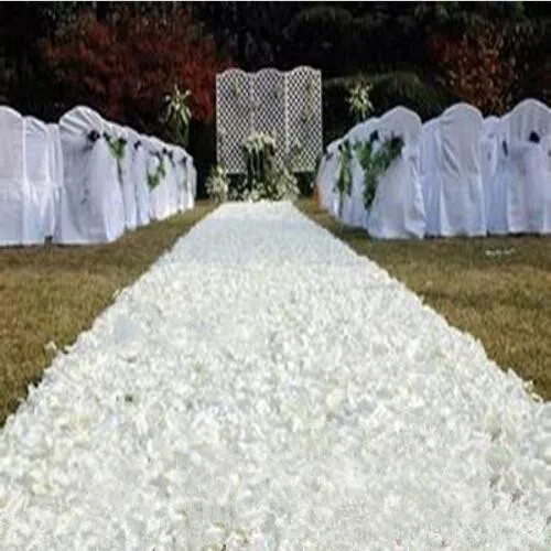 

10 m/lot 1.4 m Width Romantic White 3D Rose Petal Carpet Aisle Runner For Wedding Backdrop Centerpieces Favors Party Decoration