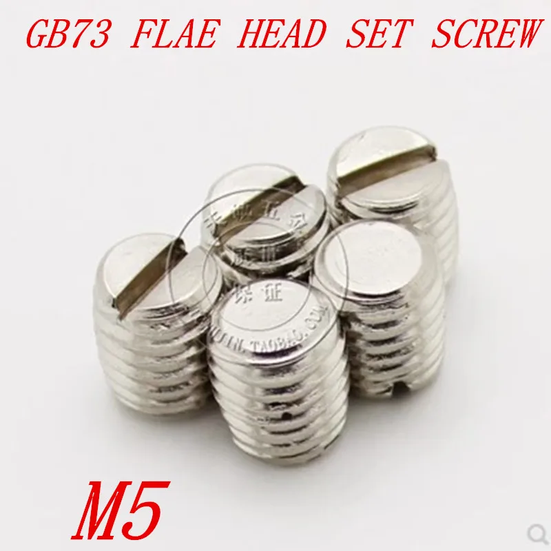 1000Pcs/lot GB73 M5*5/6/8/10/12 304 Stainless Steel Metric Thread Grub Screws Flat Point slotted Set Screws
1000Pcs/lot GB73 M5*5/6/8/10/12 304 Stainless Steel Metric Thread Grub Screws Flat Point slotted Set Screws