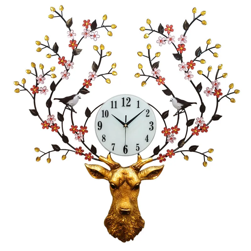 Deer head wall clock living room modern creative clock home silent wall watch Nordic decorative clock
Deer head wall clock living room modern creative clock home silent wall watch Nordic decorative clock