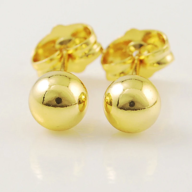 Wholesale New plated 24k Gold Filled 6mm Smooth Round Ball Stud Earrings For Women Girl Fashion Jewelry
Wholesale New plated 24k Gold Filled 6mm Smooth Round Ball Stud Earrings For Women Girl Fashion Jewelry