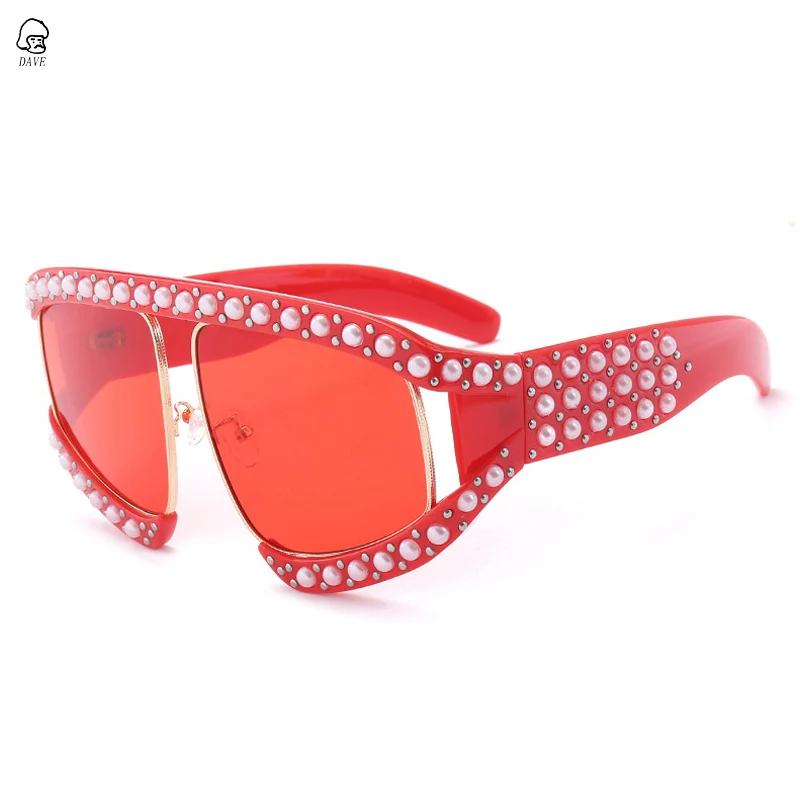 Dave Oversized With Pearl Sunglasses Women Luxury Brand Design Big Frame Rivet Red Black Lens Retro Sun Glasses For Female Uv400
Dave Oversized With Pearl Sunglasses Women Luxury Brand Design Big Frame Rivet Red Black Lens Retro Sun Glasses For Female Uv400