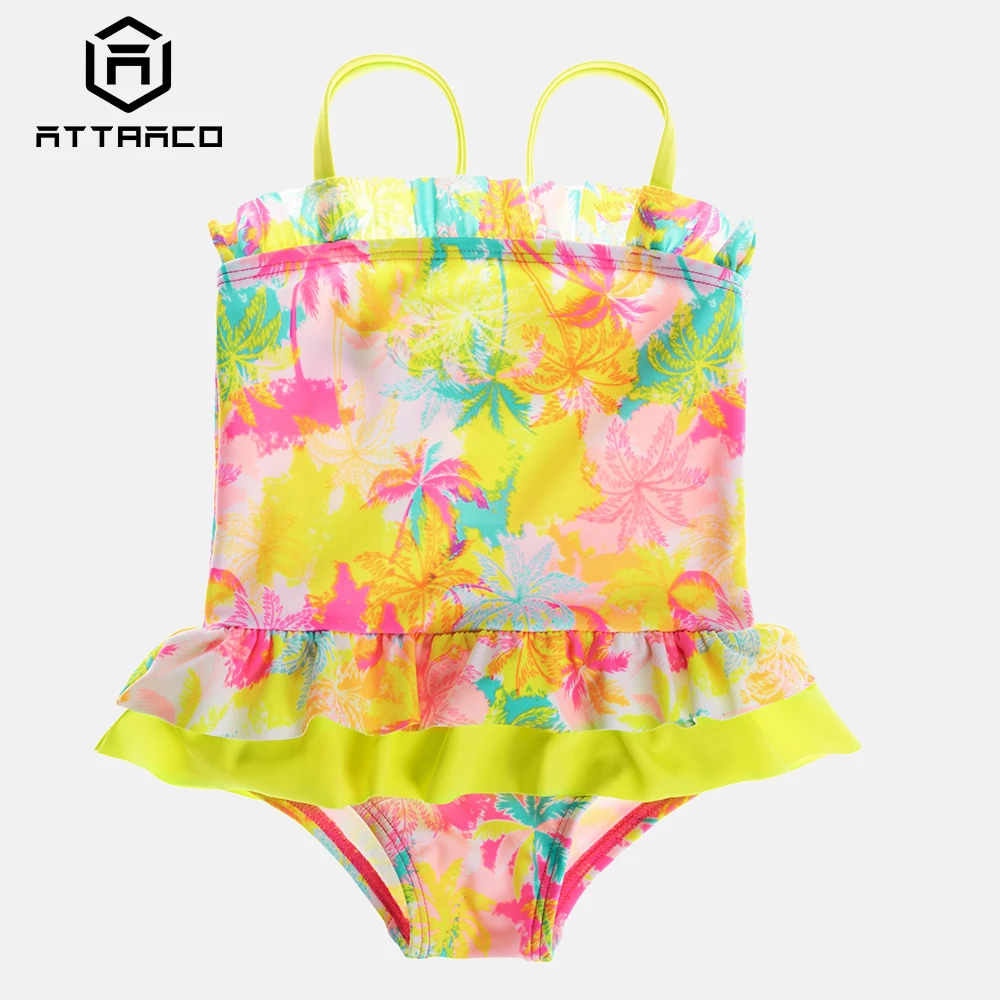 Attraco Girls' Swimwear One Piece Swimsuits Flower Striped Print Ruffle Kids Cute Bikini Adjustable Strap Beach Wear
Attraco Girls' Swimwear One Piece Swimsuits Flower Striped Print Ruffle Kids Cute Bikini Adjustable Strap Beach Wear