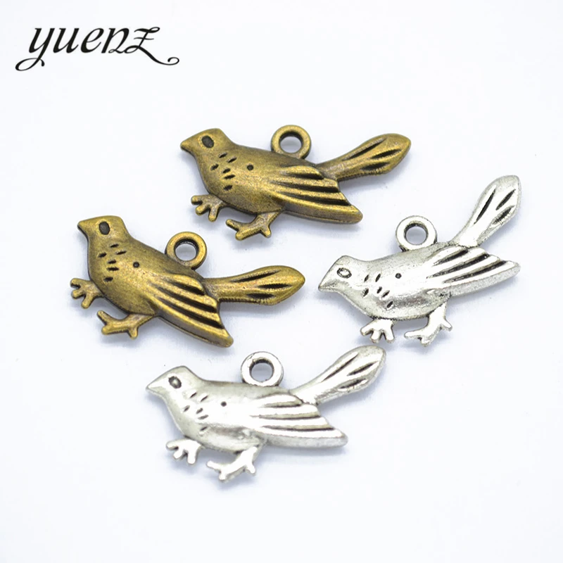

YuenZ 2 цвета 10 шт античный серебряный цвет животное Птица Шарм подходит для браслетов ожерелье DIY Металлические ювелирные изделия 24*14 мм D550
