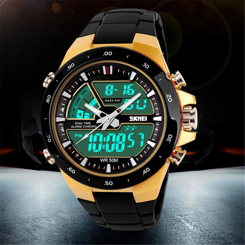 

Skmei Brand sports watches Mens Relojes LED Digital Watch Shock Resist Fashion Casual Quartz-Watch Army Military Men Wristwatch